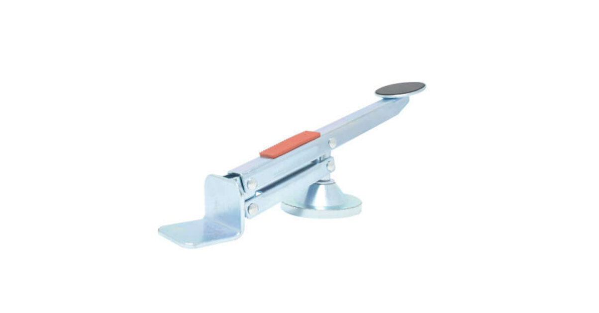 Lève-Porte à Pied Réglable - Support Jusqu'à 100 Kg, Hauteur 6-60 Mm, Rotation 360°, Métal Robust - Pour Installation & Réparation - 9